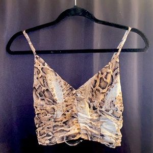 Snake print crop top